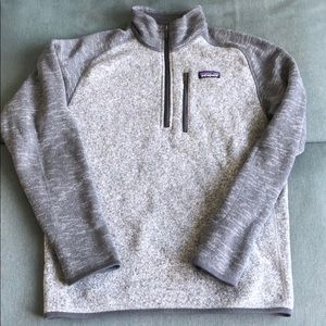 Men’s gray Patagonia 1/4 zip fleece